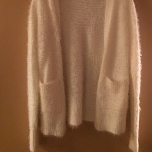 White Cardigan with Pockets