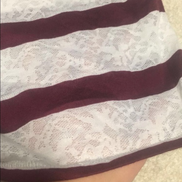 Aeropostale sheer striped crop top - Picture 2 of 2