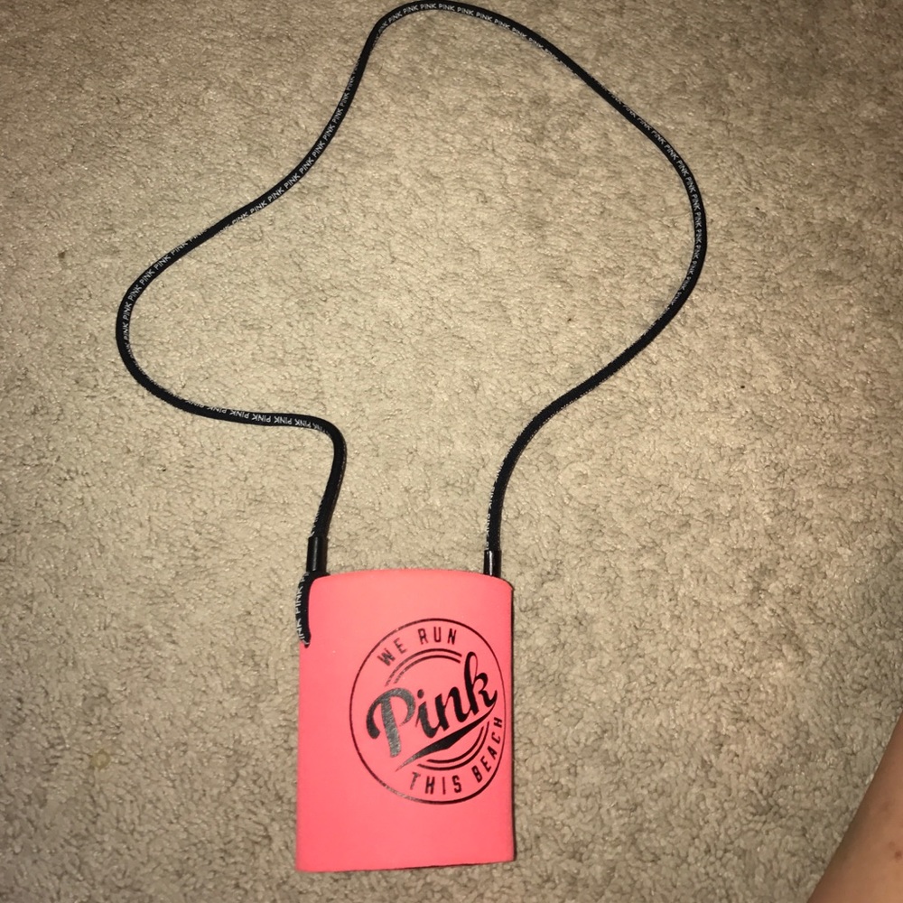 VS Pink coozie necklace