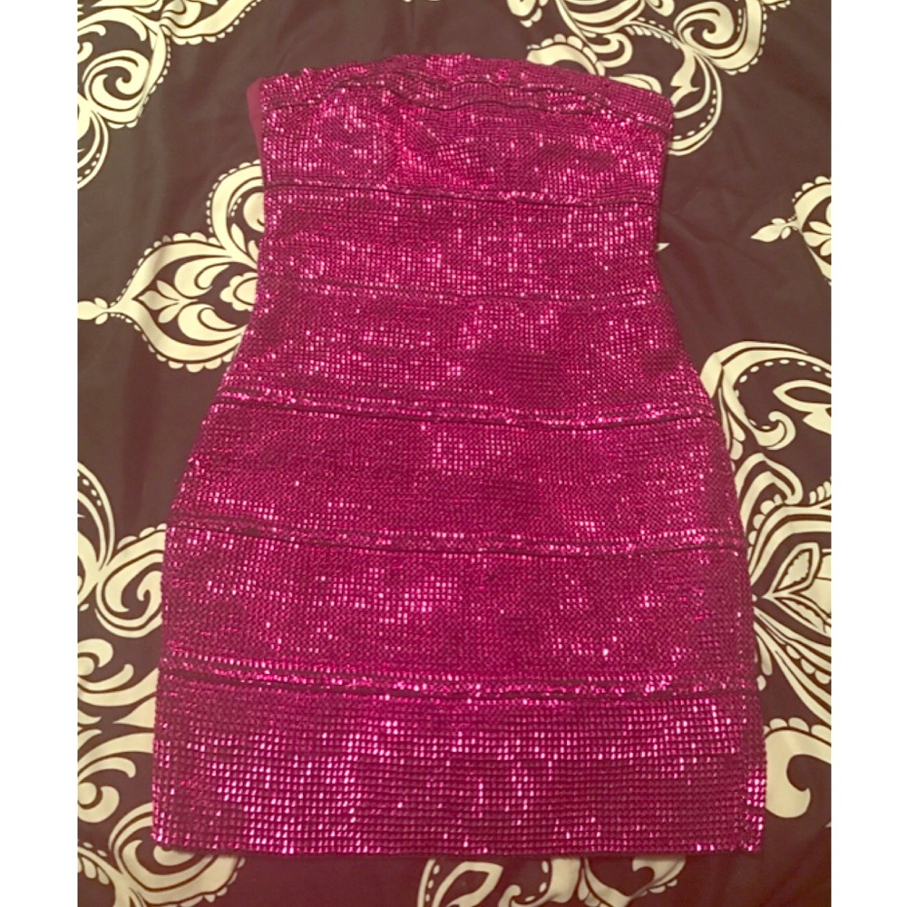 Hot Miami Styles Hot Pink Tube Dress