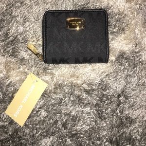 Authentic Michael Kors small zip around wallet