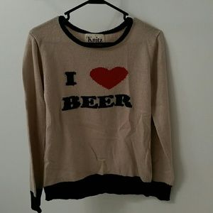 Knitz for Love & Lemons I Love Beer Sweater