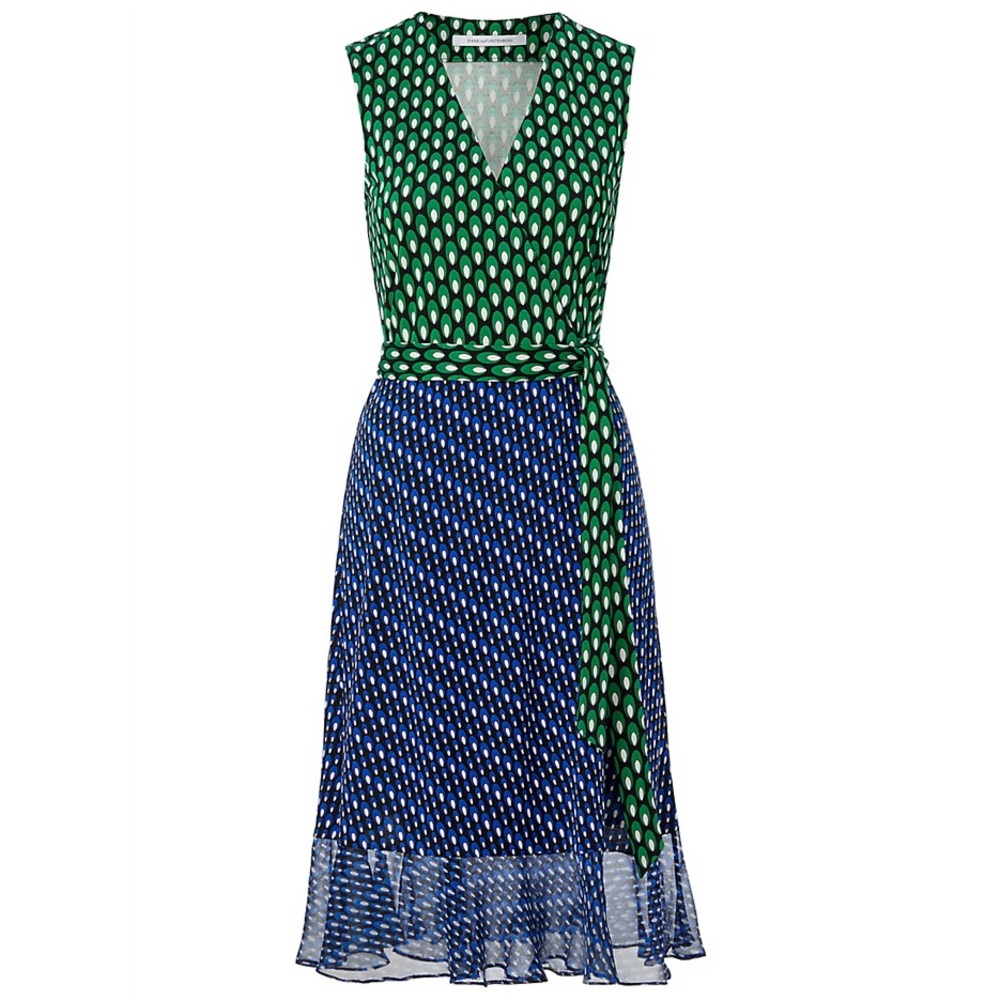 DVF 'Bethanie' Sleeveless Printed Wrap Dress