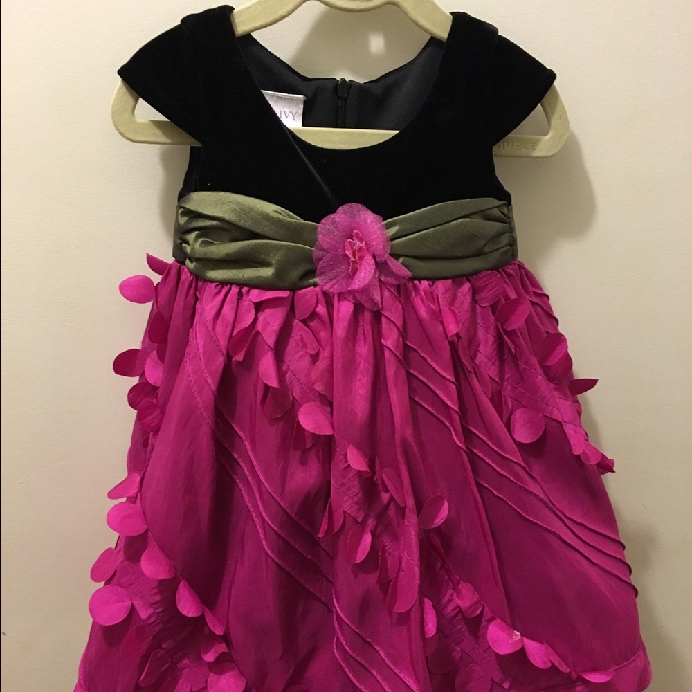 Scattered petals party dress