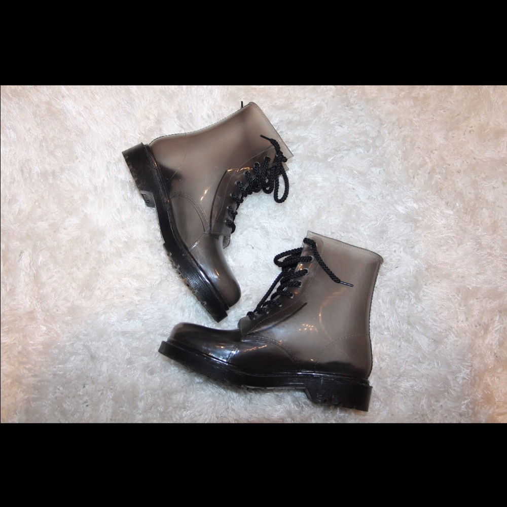 Clear ombré boots
