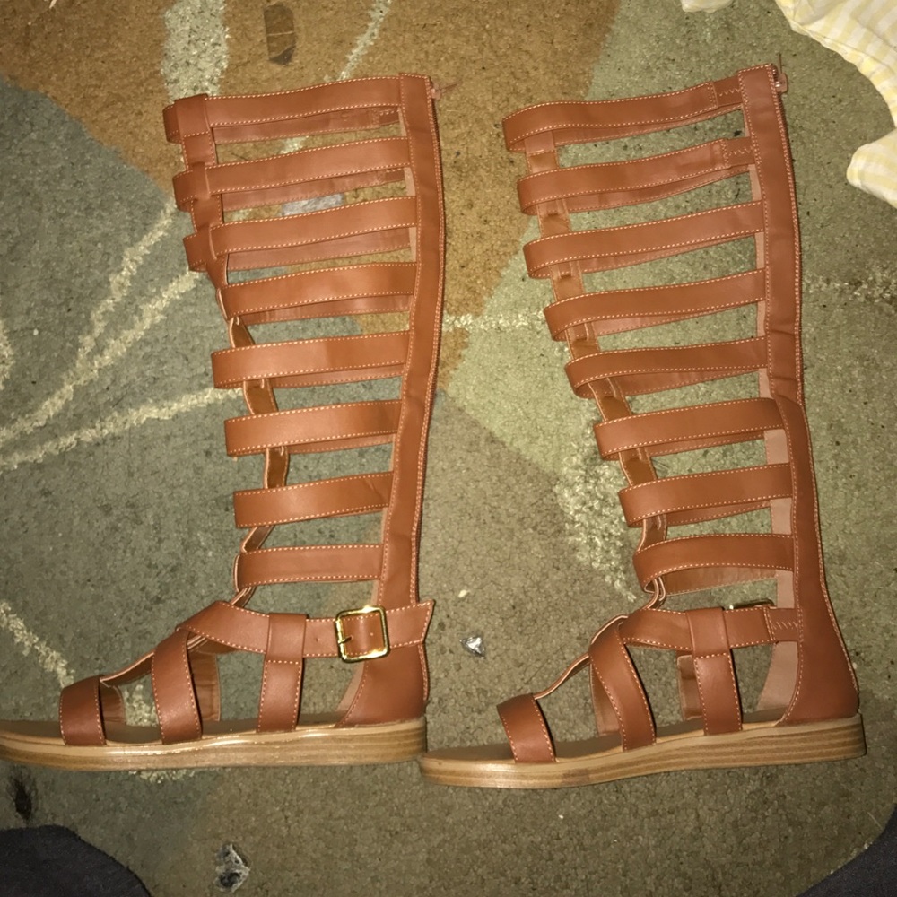 Long gladiator sandals