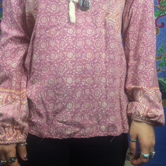 Gypsy long sleeve flowy blouse - Picture 4 of 4