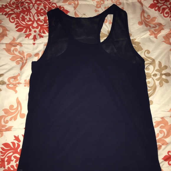 Sheer Navy Blue tanktop - Picture 2 of 3