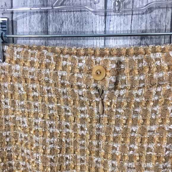 Vintage Escada Gold Straight Skirt with Zipper - Picture 5 of 7