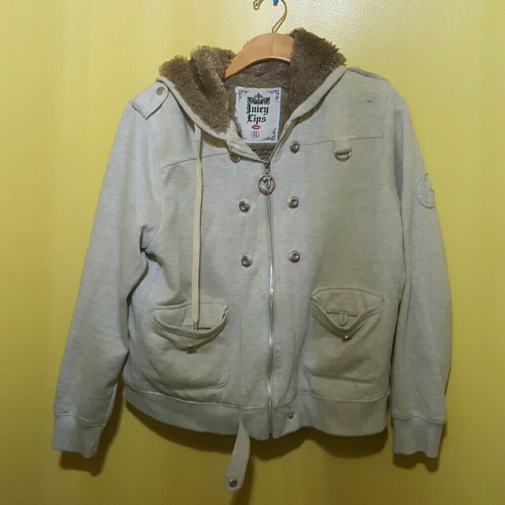 Hooded fur lined jacket