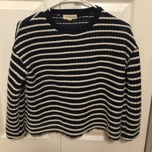 Blue and white stripped top