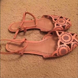 Tory burch salmon nude Sandals.