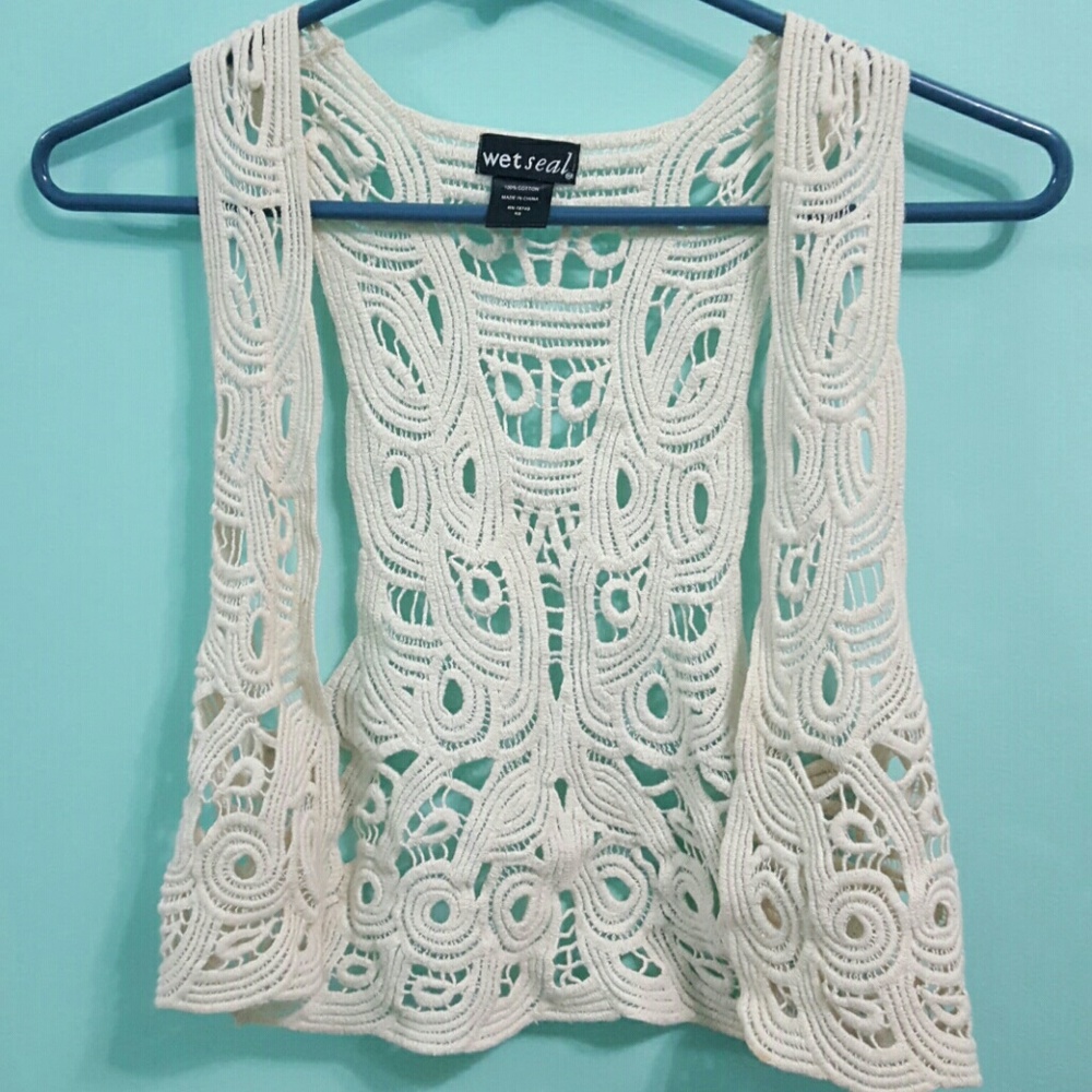 Cream color lace overlay
