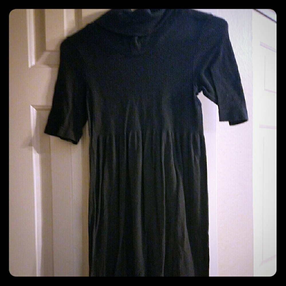 Grey turtleneck dress