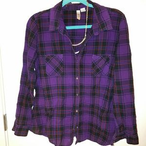 Purple Plaid Shirt