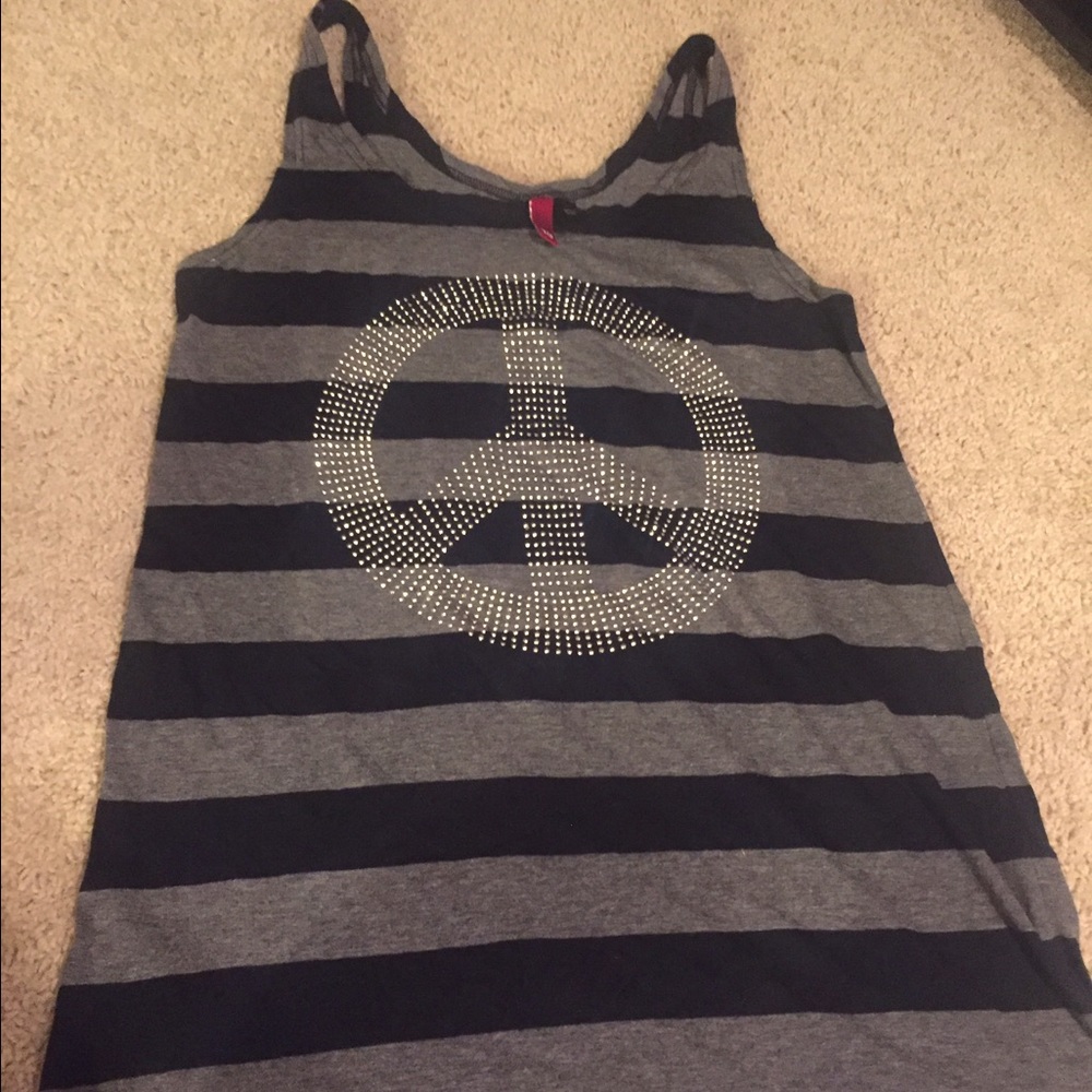 Dark and light gray stripe long tank top/ coverup