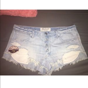 Abercrombie High Waisted Festival Shorts