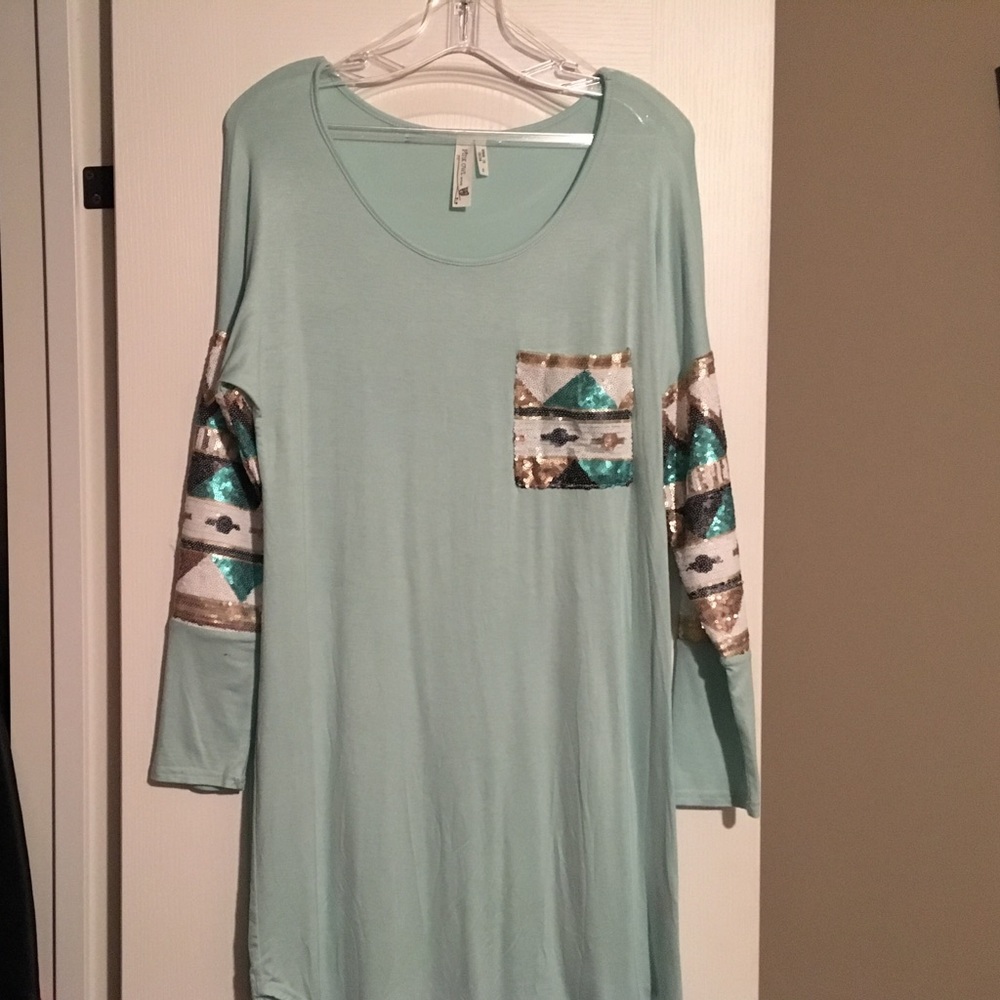 Super soft dress with embellishments