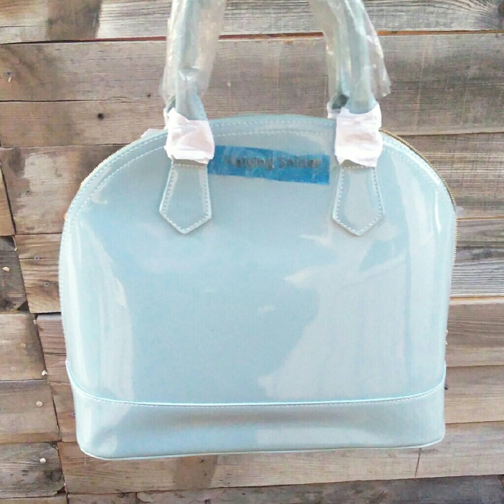Haiying Snider BABY Blue Handbag Purse Retro