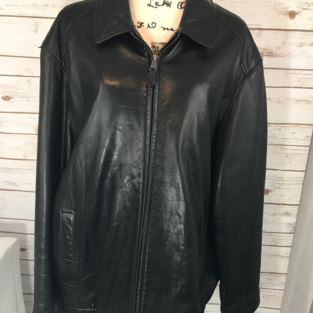 Mens Dockers Leather Jacket