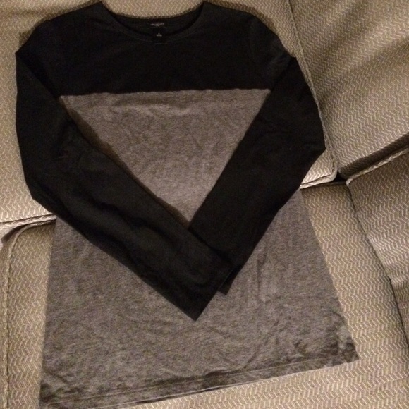 Ann Taylor Tops - Ann Taylor Long Sleeve Two-Tone T-Shirt