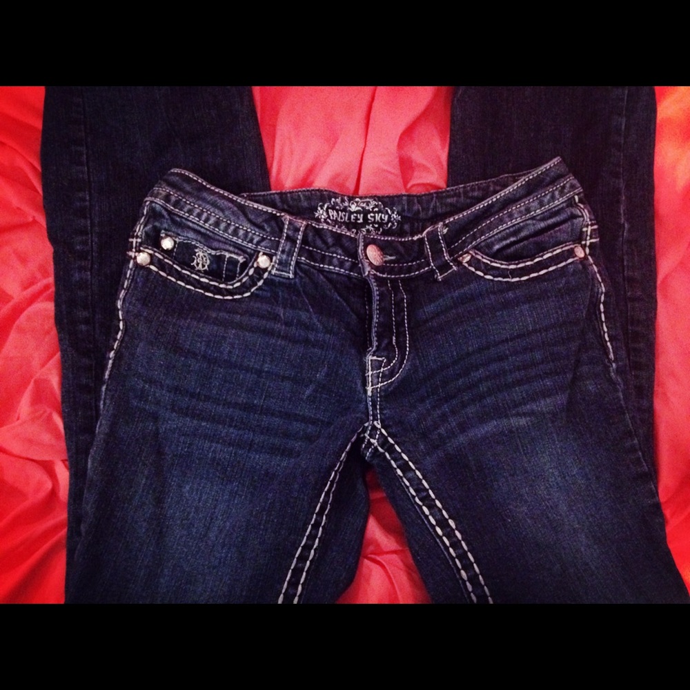 Size 4 blue jeans ADORABLE!!! Straight leg