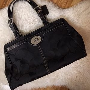 Coach Black Satchel Handbag