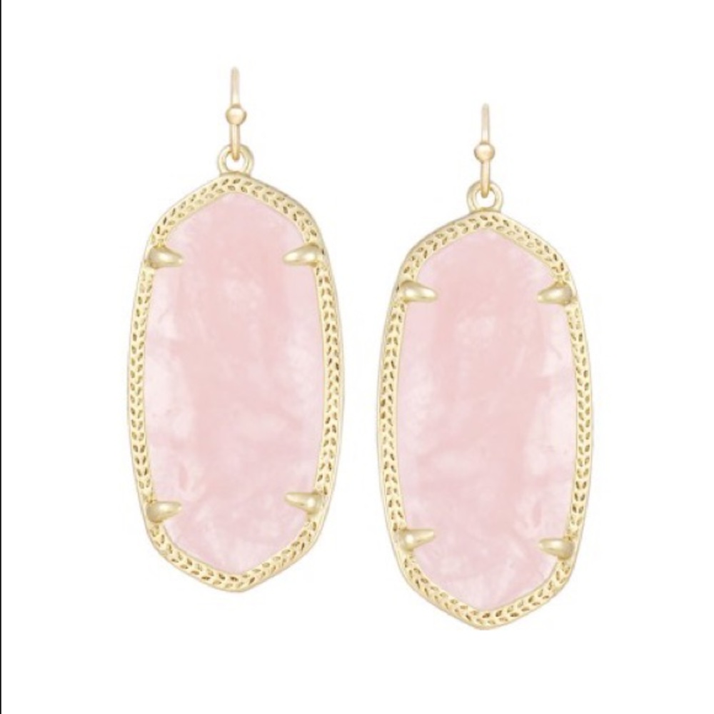 Kendra Scott Elle Earrings In Rose Quartz