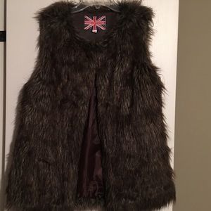 Faux fur vest