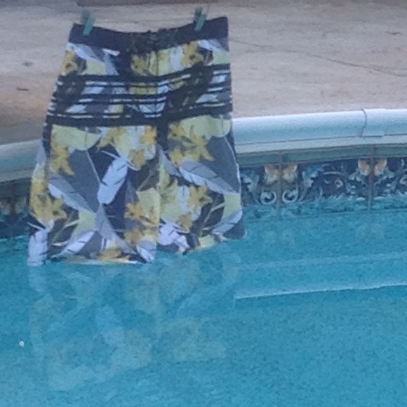 Fabulous Baja Carnival Garden Swim Trunks - Picture 1 of 3