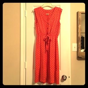 Fossil polka dot dress with front tie