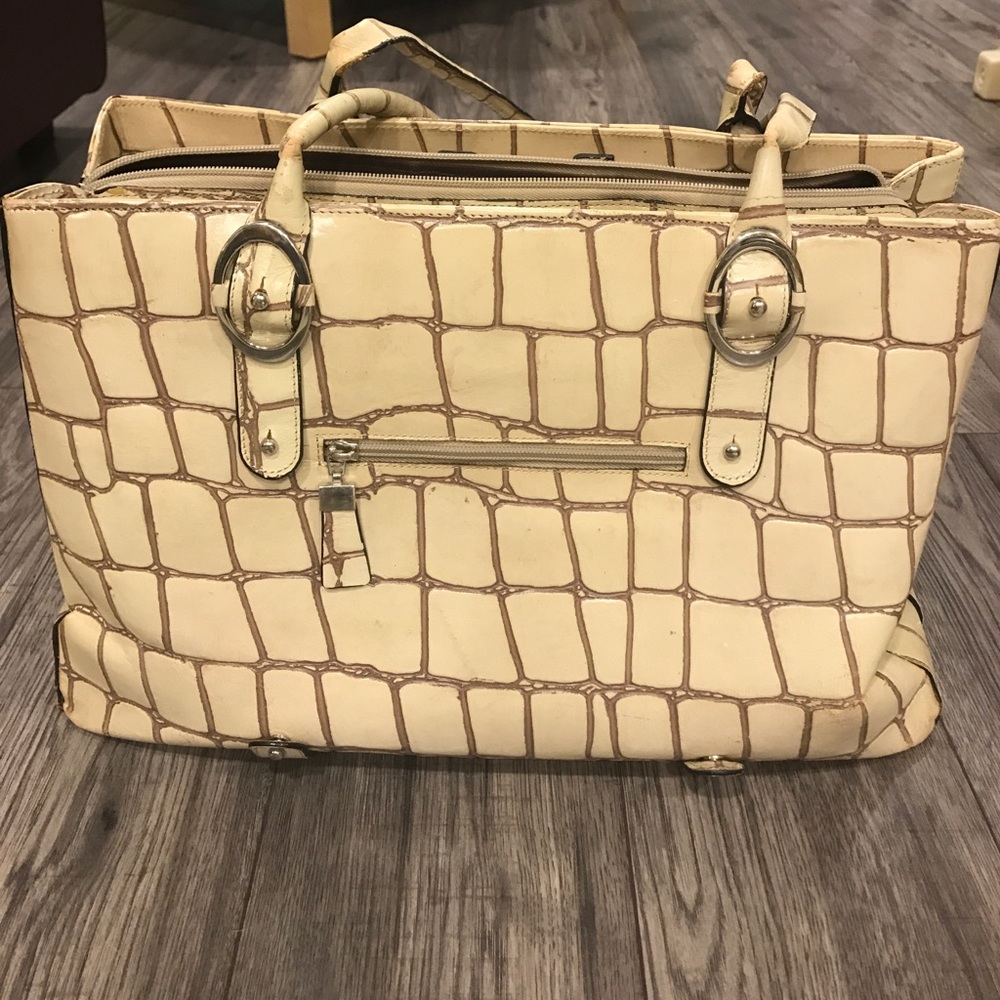 Franklin Covey leather tote bag