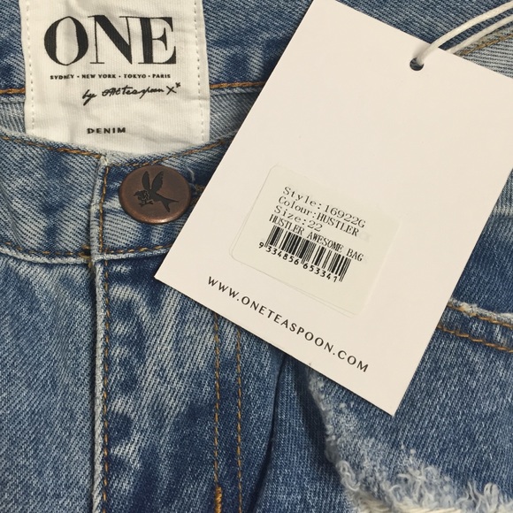 ✔️SOLD NWT One Teaspoon Destroyed Jeans 22 23 - Picture 4 of 4