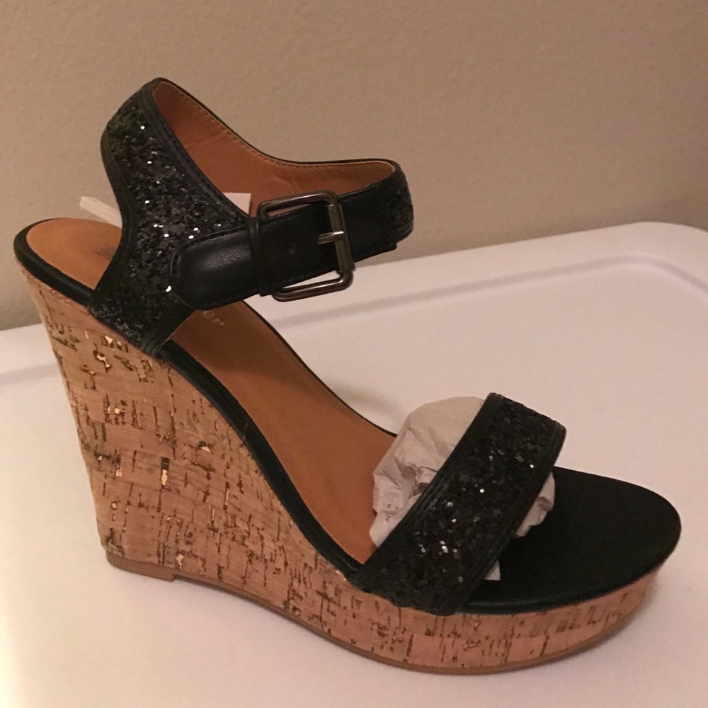 Black bedazzled heels