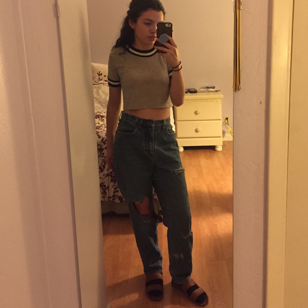 High waisted mom jeans