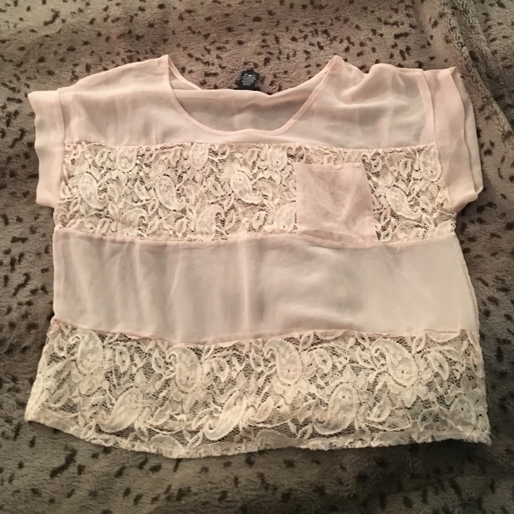 Sheer/lace top