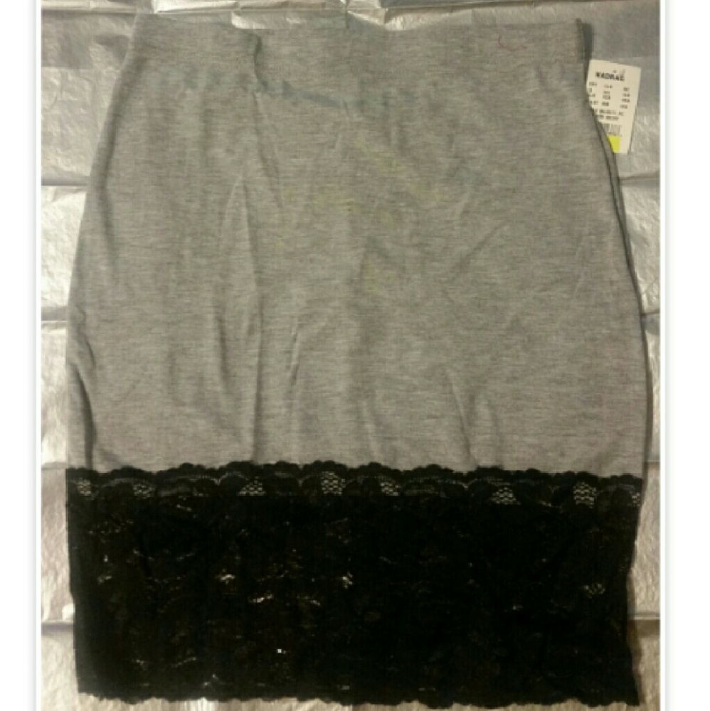 Cotton & lace mini skirt