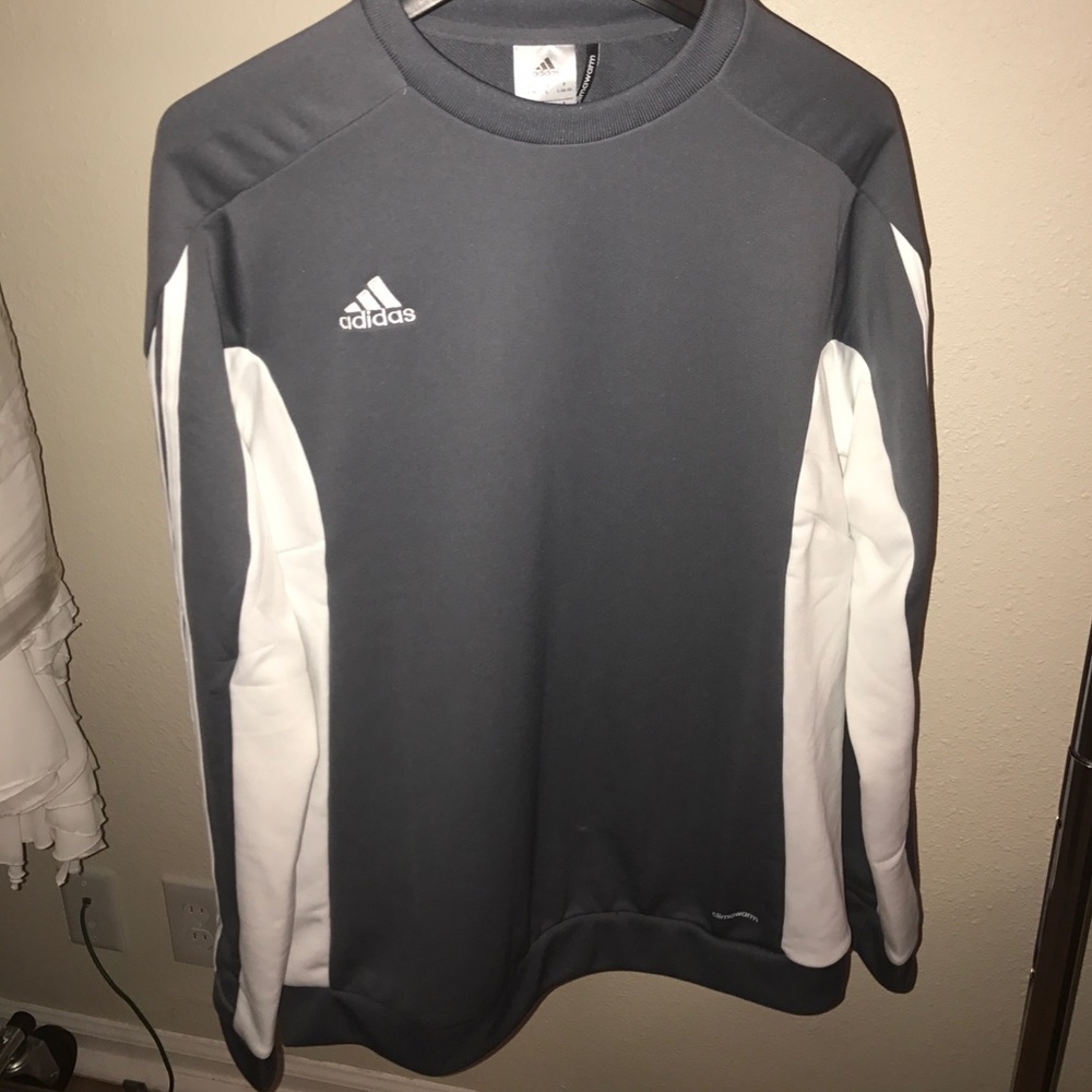 Adidas custom made light grey sweatshirt