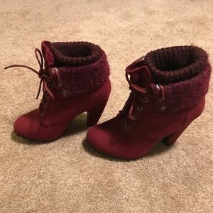 Maroon Booties