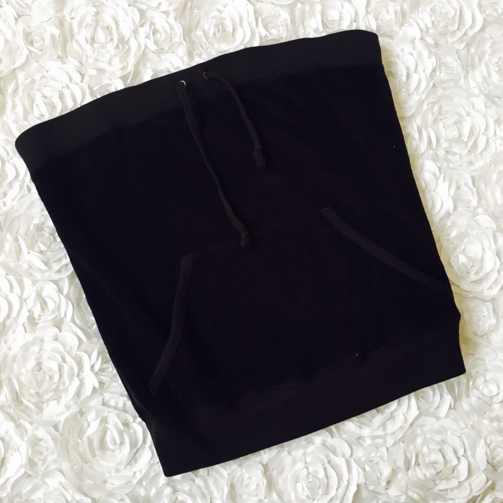 Juicy Couture Black Terry Tube Top