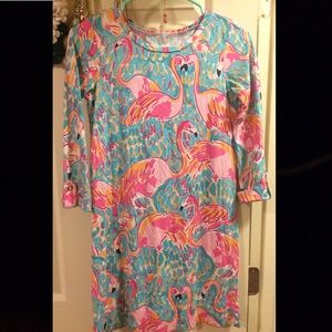 Lilly Pulitzer flamingo print dress