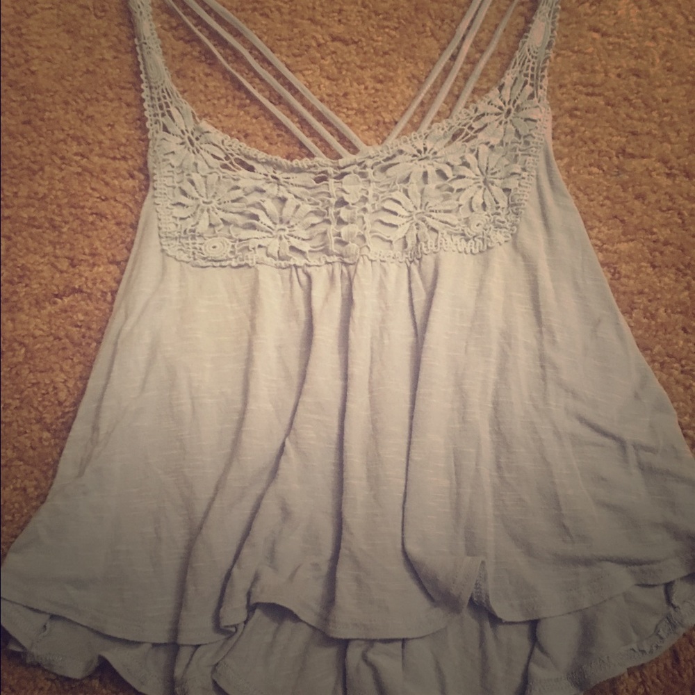 Blue jean colored crop top!