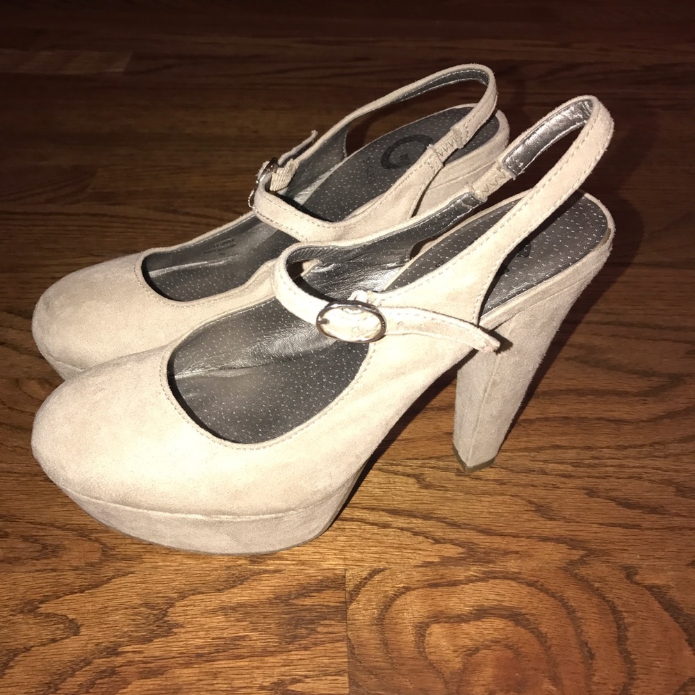 Suede Taupe Platforms by GUESS