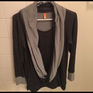 Lucy sweater with attached scarf