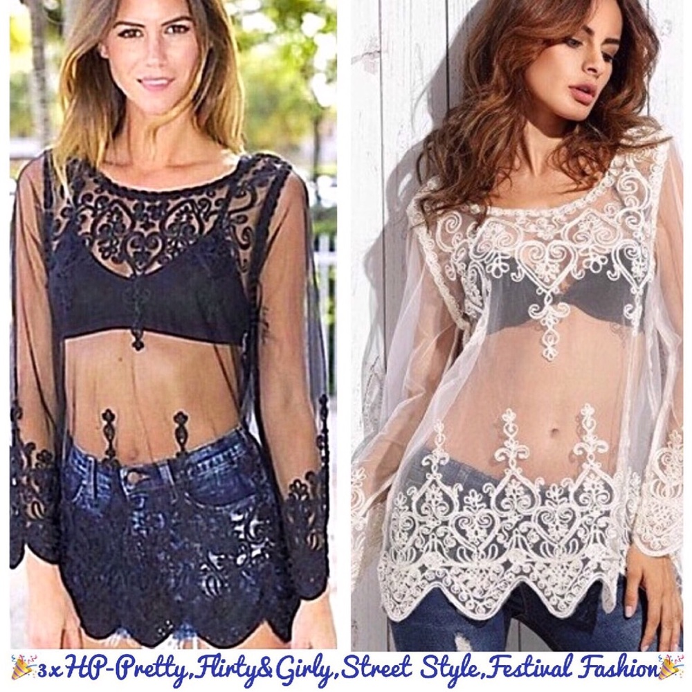 **SOLD** The Grenadine crochet lace top, NWT
