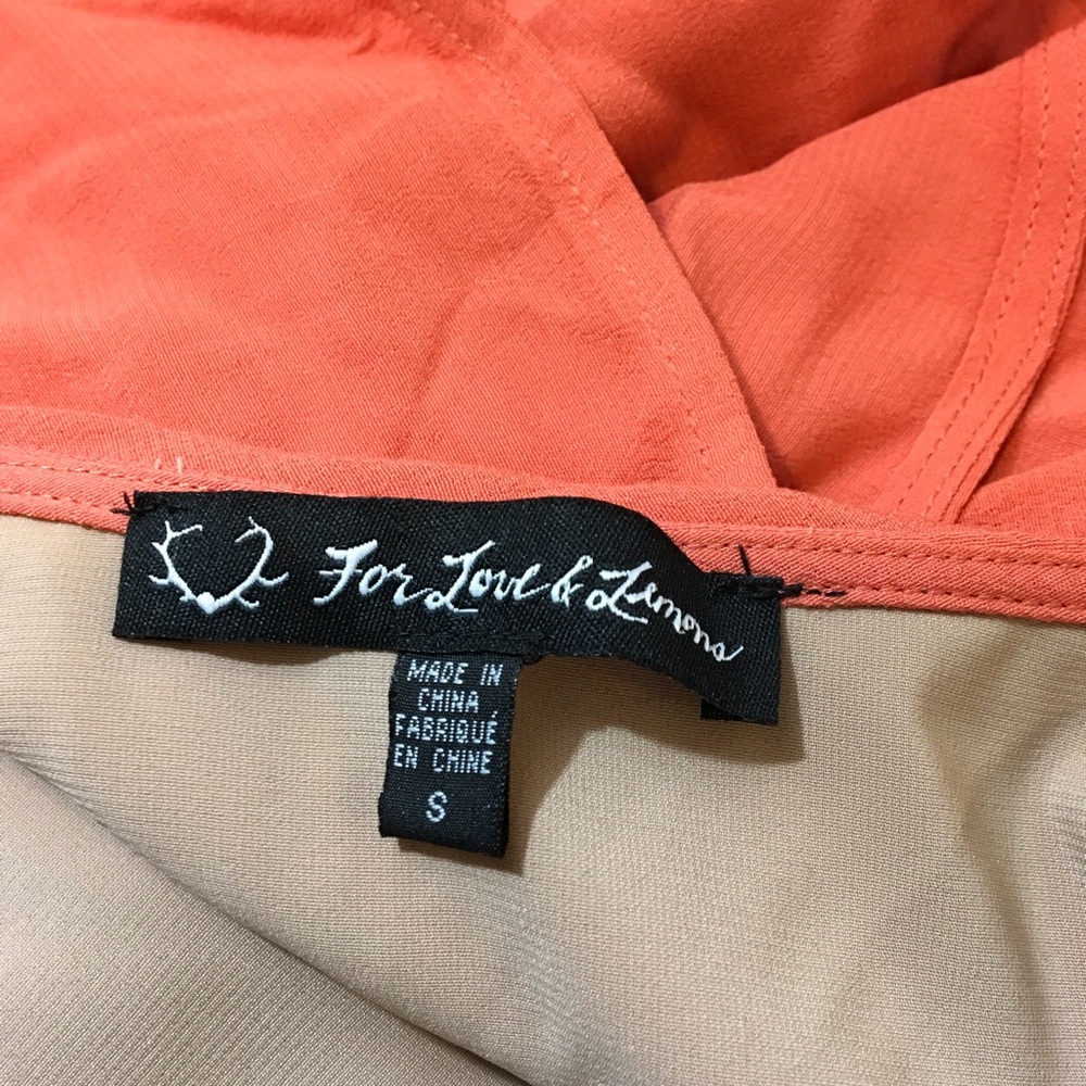 For Love & Lemons Coral "Sweet Jane" Bow Tie Skirt - Picture 4 of 8