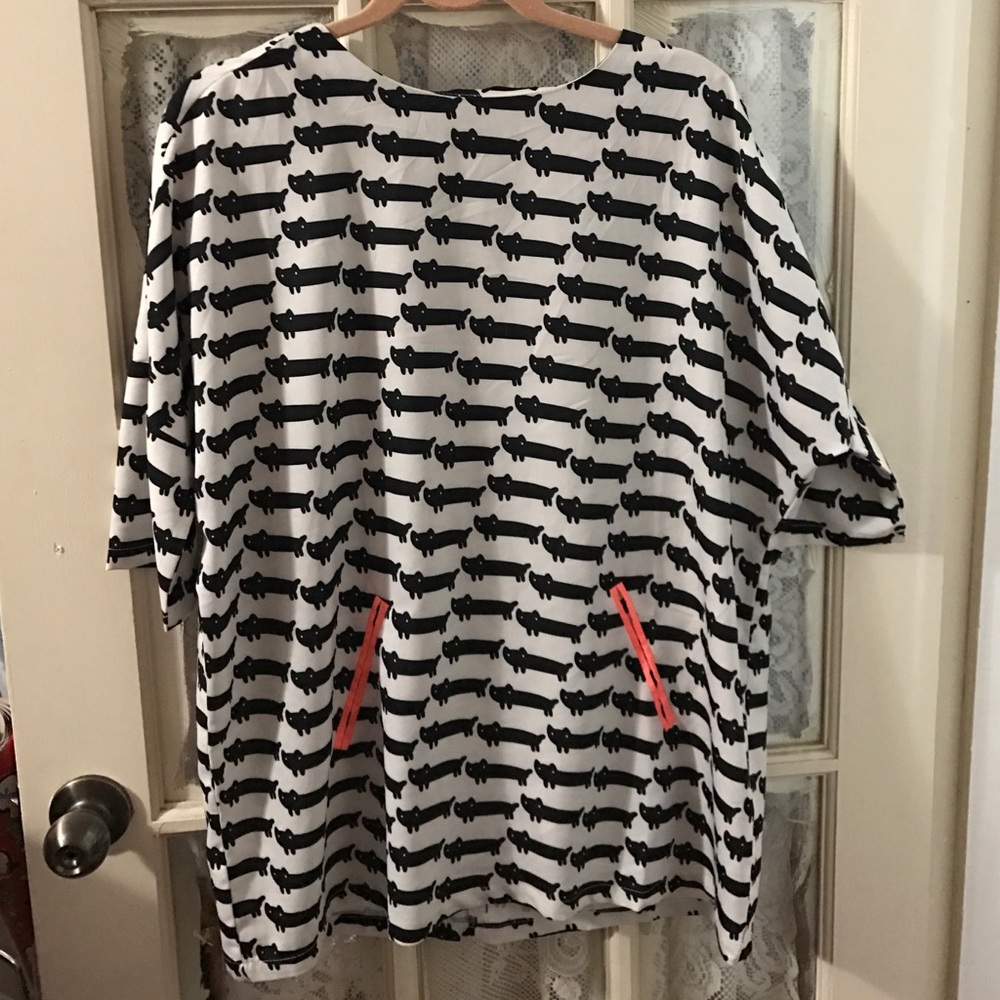 Cat quarter sleeve top/tunic