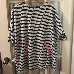 Cat quarter sleeve top/tunic