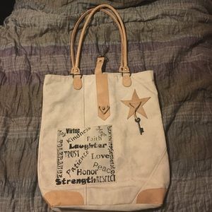 NWOT Distressed Canvas Bag
