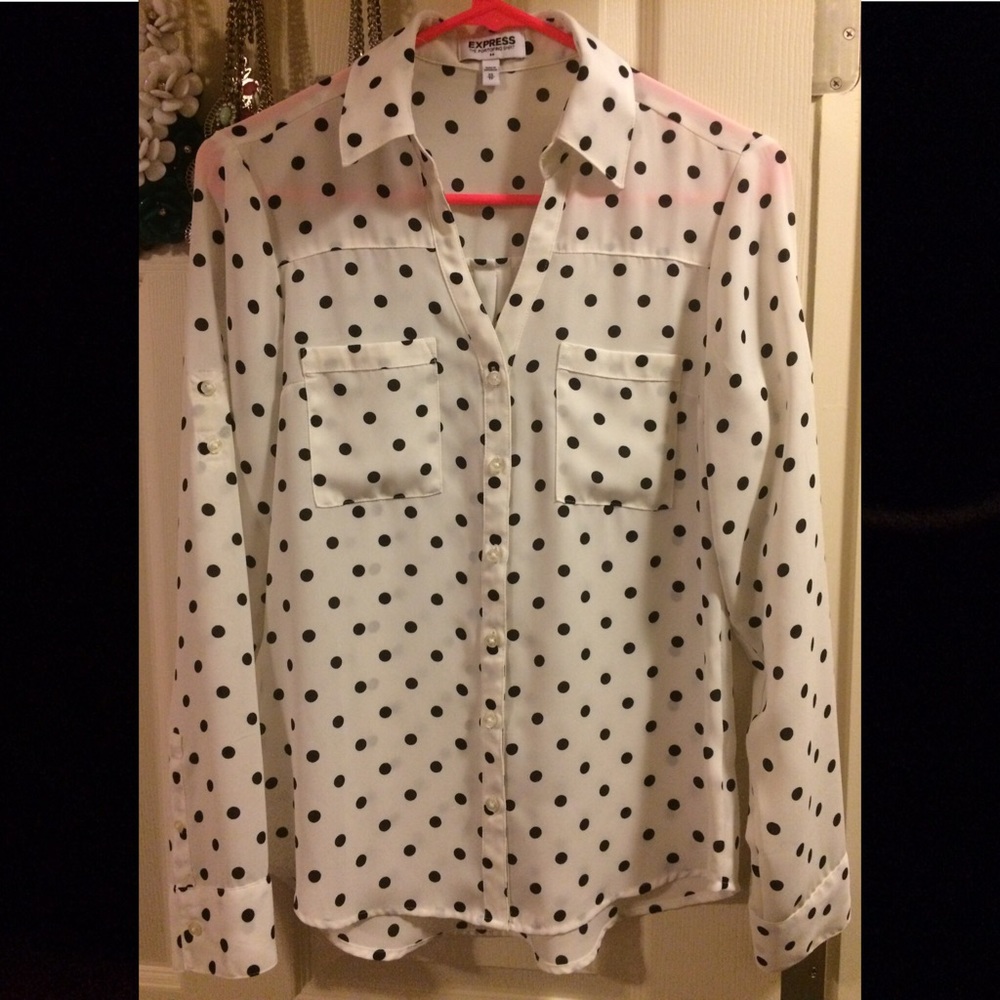 Polka dot Portofino button up shirt